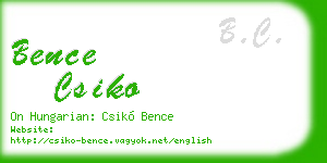 bence csiko business card