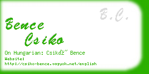 bence csiko business card